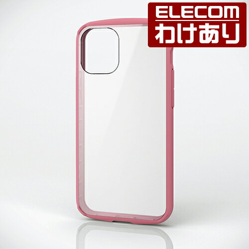 エレコム iPhone 12 mini 用 ハイブリッド ケース TOUGH SLIM LITE フレームカラー アイフォン 12 ミニ iPhone12 mini ハイブリッド ケース カバー タフスリム フレームカラー ピンク：PM-A20ATSLFCPN【税込3300円以上で送料無料】[訳あり][エレコムわけありショップ][直営]