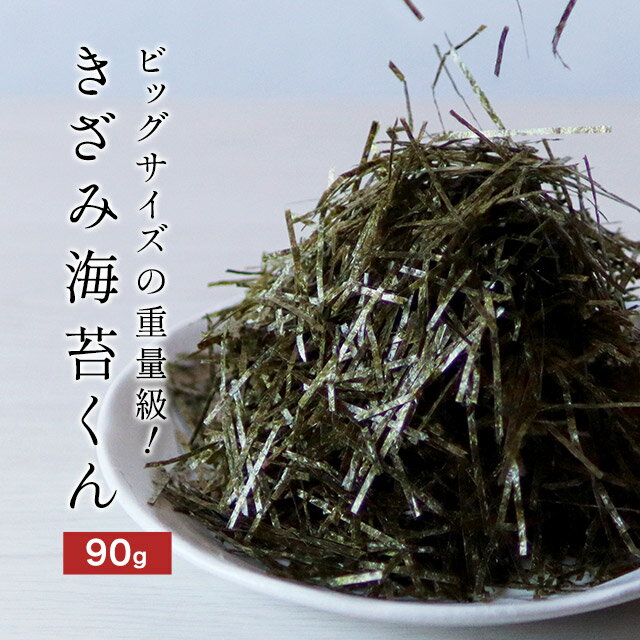 ビッグサイズの重量級！きざみ海苔くん 90g きざみ海苔 海苔 訳あり 送料無料 刻み海苔 きざみ海苔 きざみのり 刻みのり おつまみ海苔 乾のり グルメ食品 国産 規格外の助っ人 メール便A TSG