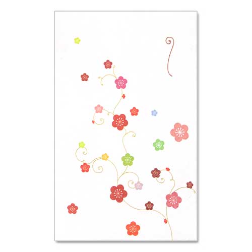 和詩倶楽部　オリジナルぽち袋　彩り梅蔓　3枚入 (PB-096)　お年玉袋　心づけ