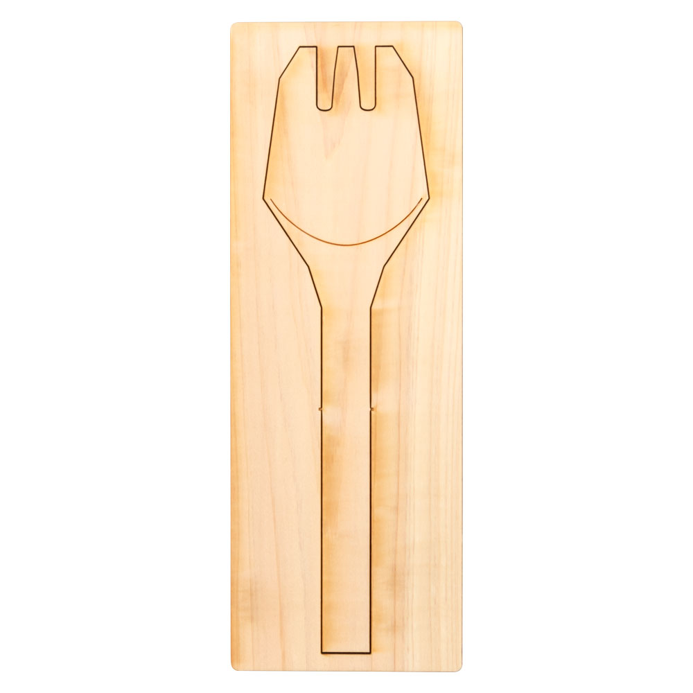 楽天こだわりの和雑貨　和敬静寂ヒトテマキット　サーバーフォーク　けずってみがいて自分でつくる木製食器工作キット　Wooden fork craft kit
