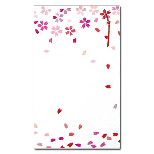 和詩倶楽部　オリジナルぽち袋　桜吹雪　3枚入 (PB-020)　お年玉袋　心づけ