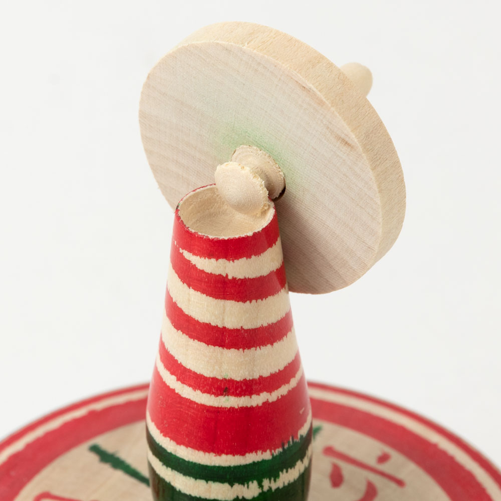 当てこま・小　宮城県の木地玩具　Wooden top, Miyagi craft 3