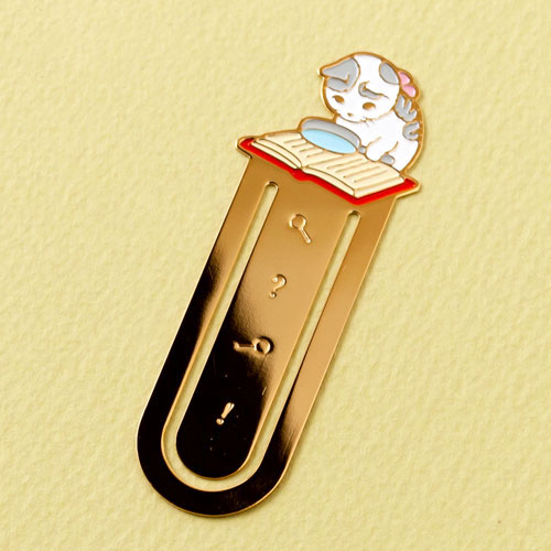 ブックマーカー（しおり）　読書10　ルーペ (BM-10)　ポタリングキャット　Cat bookmark, Pottering cat