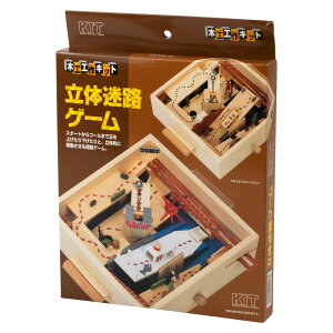 木工工作キット　立体迷路ゲーム　自分でつくる木のおもちゃ　北海道の木製品　Wooden toy craft kit, Hokkaido craft