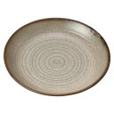 バッチャン焼　中皿　直径22cm　グレー　ベトナムの素朴で温かみのある陶器　Bát Tràng medium-sized dish, Vietnam craft