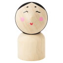 こま人形 招福おかめ 遊べるインテリア 独楽 福岡県の木工品 Top doll Fukuoka craft