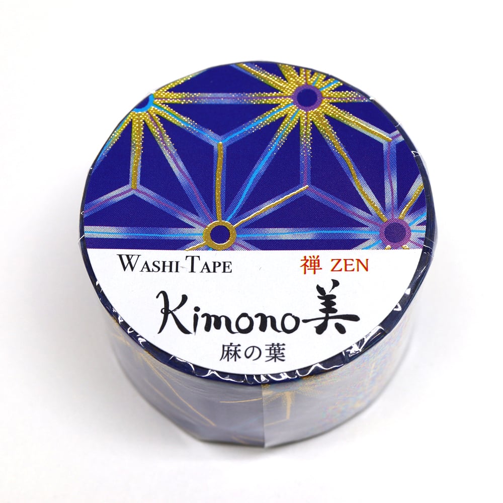 SAIEN カミイソ産商 マスキングテープ 麻の葉 25mm 5m巻 禅ZEN 粋タイプ 金箔グラ...