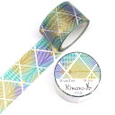 SAIEN Kimono美 禅ZEN マスキングテープ 若松菱 25mm (GR-3034) 5m巻 粋タイプ 金箔グラデーション 和紙ステーショナリー