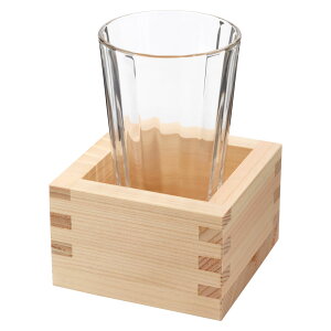 自宅で日本酒を楽しむ『枡酒』セット220ml　冷酒グラス150ml＋八勺枡　Masu and Glass Sake set