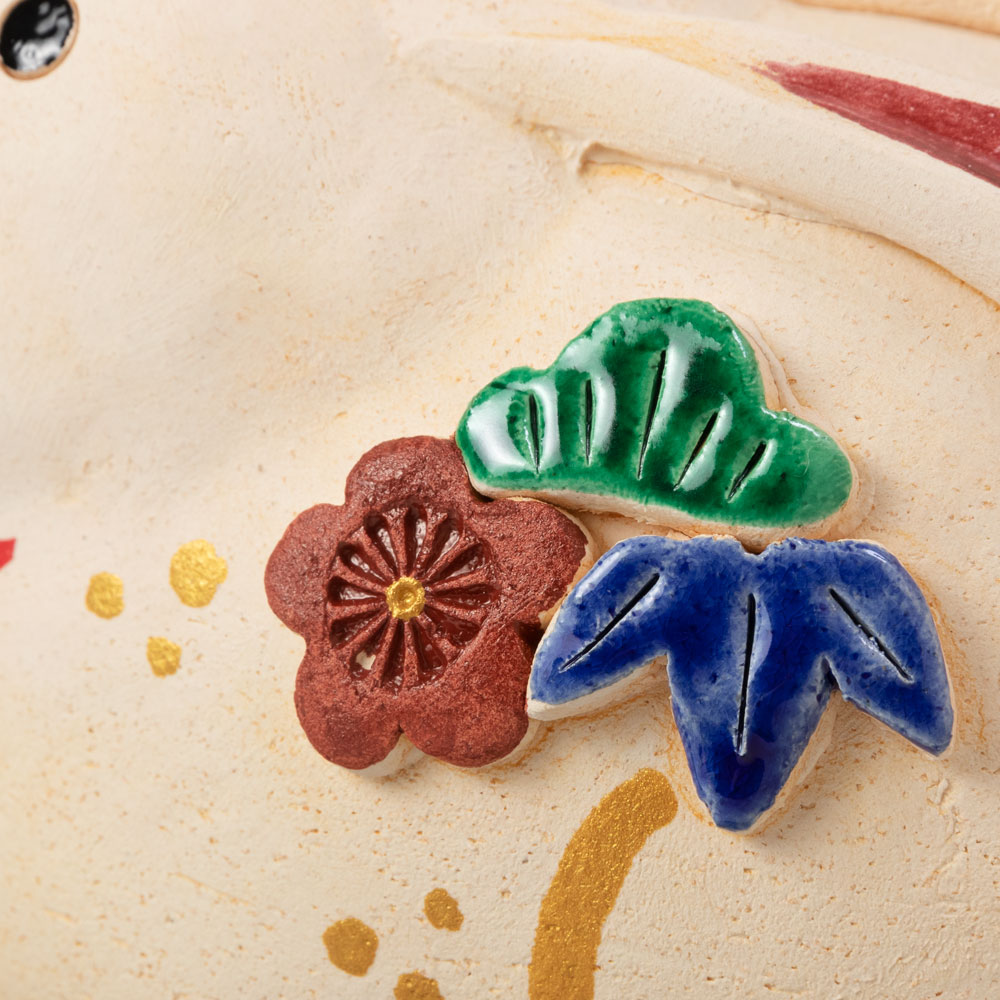 正月干支飾り 卯 民芸飾り・大 (K23-01) ひさみ窯 瀬戸焼 Setoyaki Pottery ornament New Year decoration [3]