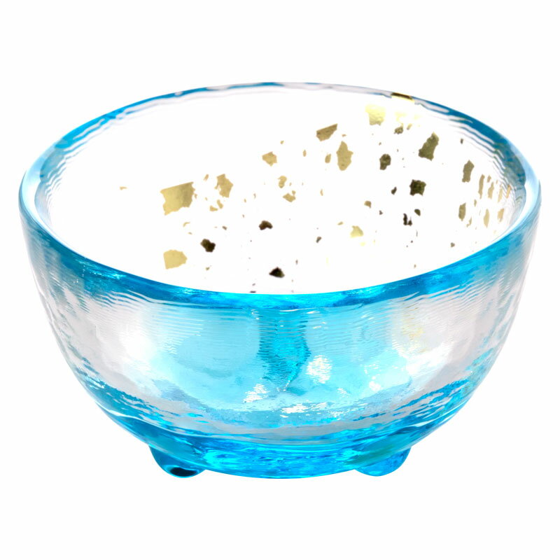 津軽びいどろ　盃・朝の露 (F-79474)　猪口　ガラス酒器　青森県の伝統工芸指定品　Sake glass, Aomori craft