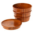 そば猪口 木製樽型 薬味皿付き 自宅でそばを楽しむテーブルウェア Wooden soba cup and small dish