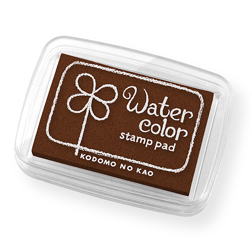 スタンプ用インク ニューウォーターカラーS チョコレート こどものかお