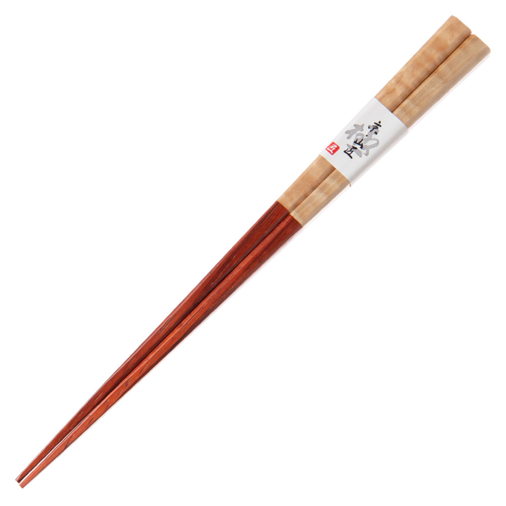 ؁@gݍ킹@lp24cm@{gh002@sER@؍H|@R@Wooden square chopsticks, Maple and Red rosewood, Works of Japanese precious wood