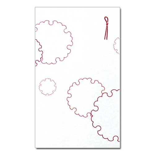 和詩倶楽部　オリジナルぽち袋　雪輪　赤　3枚入 (PB-053)　お年玉袋　心づけ