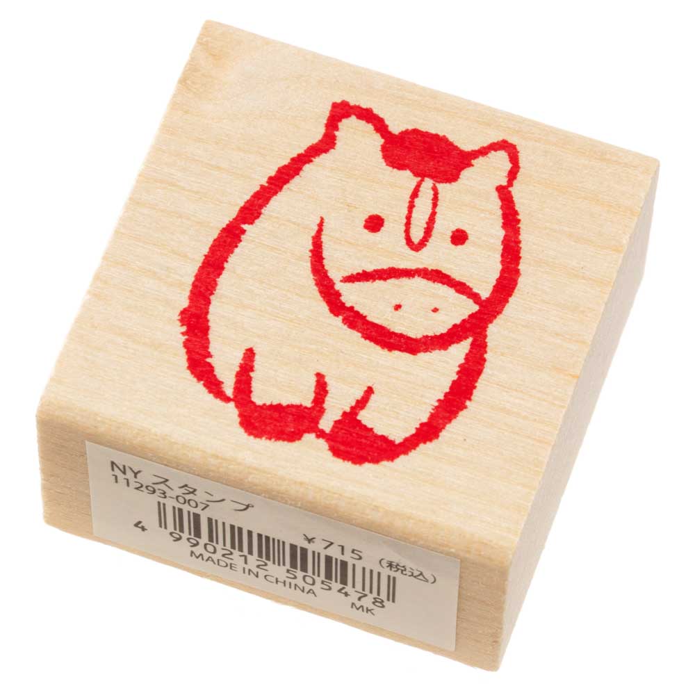 のほほんホース (11293-007)　こどものかお　ニューイヤースタンプ小　年賀状　挨拶状　ラバースタンプ..