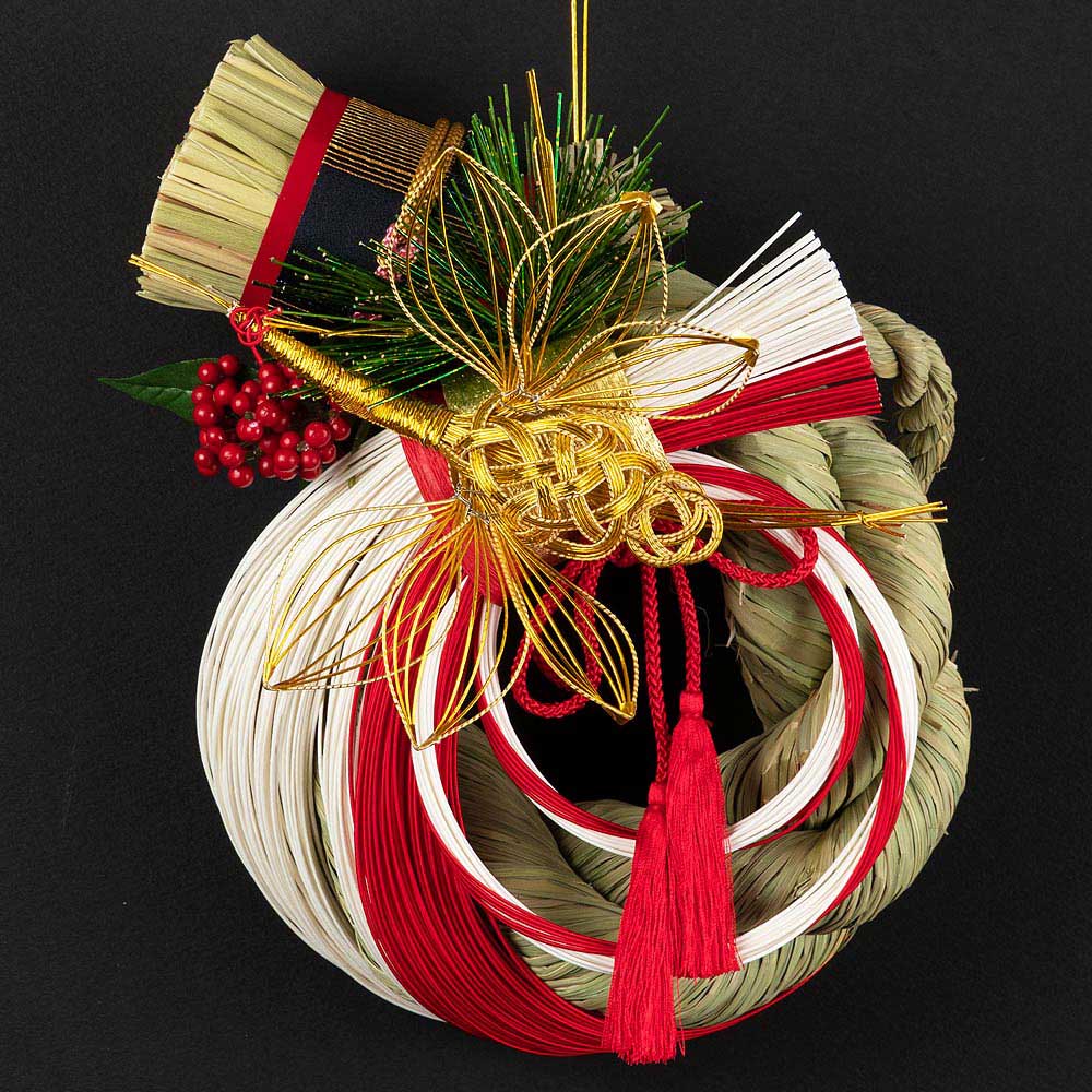 @A@|Y@ጎԁ@Łij@V싛̐@6800TCY@a_Ȍ֏@}ṼhAɂ@{̂Ȃ[X@Japanese New Year decoration made of straw