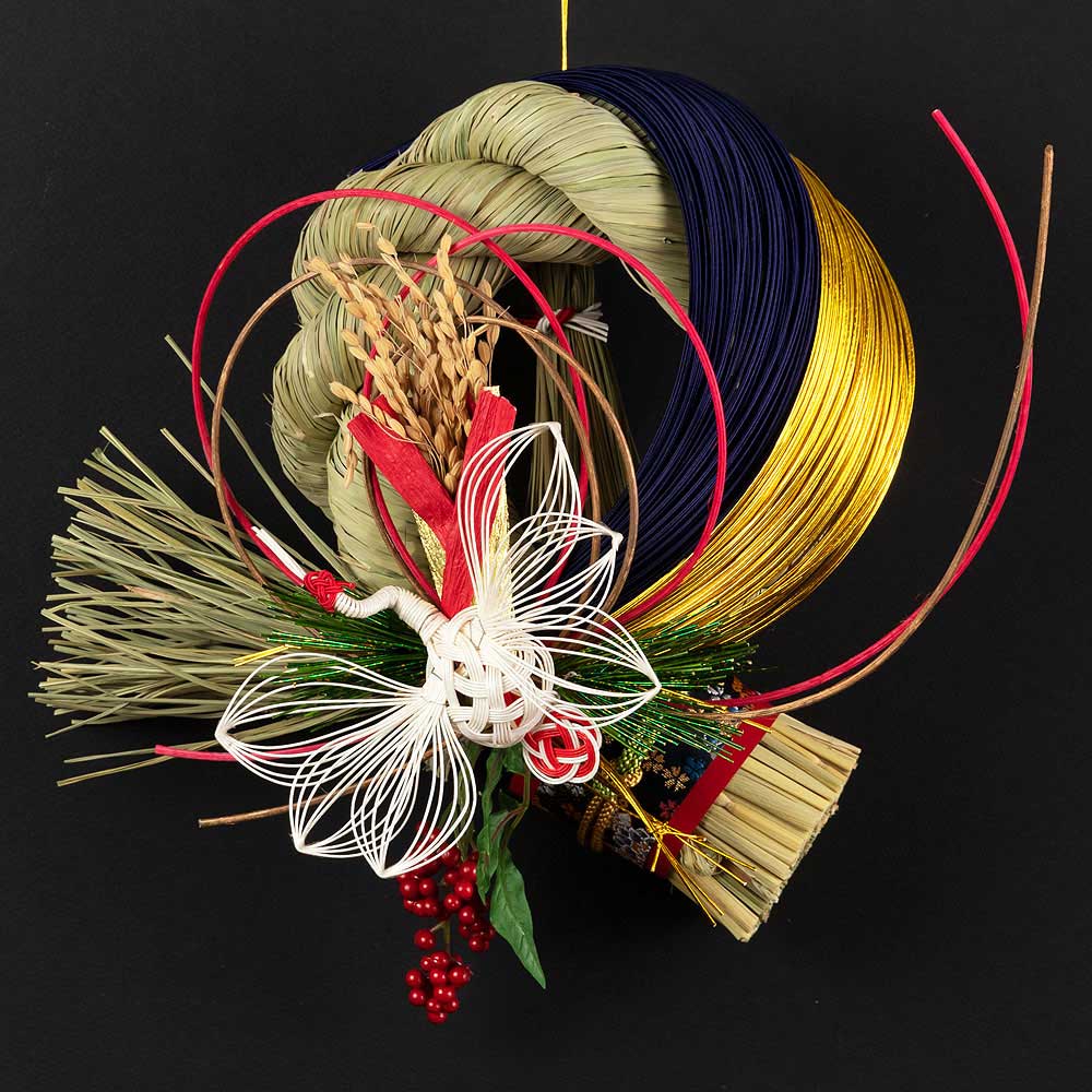 @A@|Y@ጎԁ@iڂ́j@V싛̐@6800TCY@a_Ȍ֏@}ṼhAɂ@{̂Ȃ[X@Japanese New Year decoration made of straw