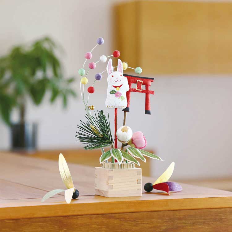 ��Ǥ��䡡��Ǥ���������������ꡡ��ǯ��ˤ��»�δ�����ʪ��New Year decoration, Japanese zodiac rabbit
