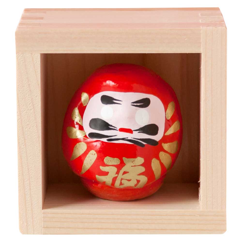 ※セット　枡だるま　ますます縁起の良い置き飾り　五勺枡　Squares and Daruma figurines, Good luck charms of Japan