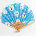 てぬぐいシェル扇子 金魚 スーベニール Tenugui Folding fan made of cloth ※在庫限り