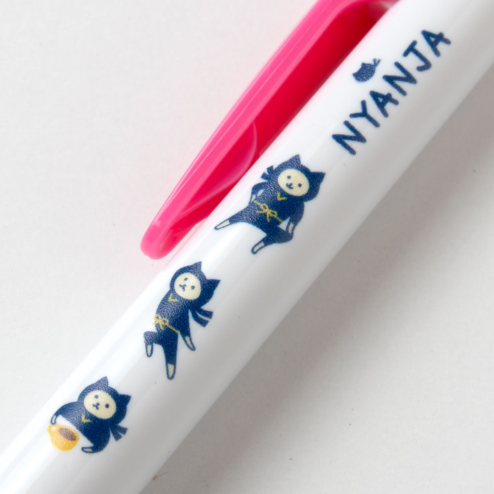 Bolígrafo NYANJA Bolígrafo de recuerdo de gato Ninja rosa (tinta: negro) — vista 2