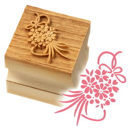 版木スタンプ　薬玉　京からかみ　木版ミニスタンプ　京都府の工芸品　Karakami woodblock stamp