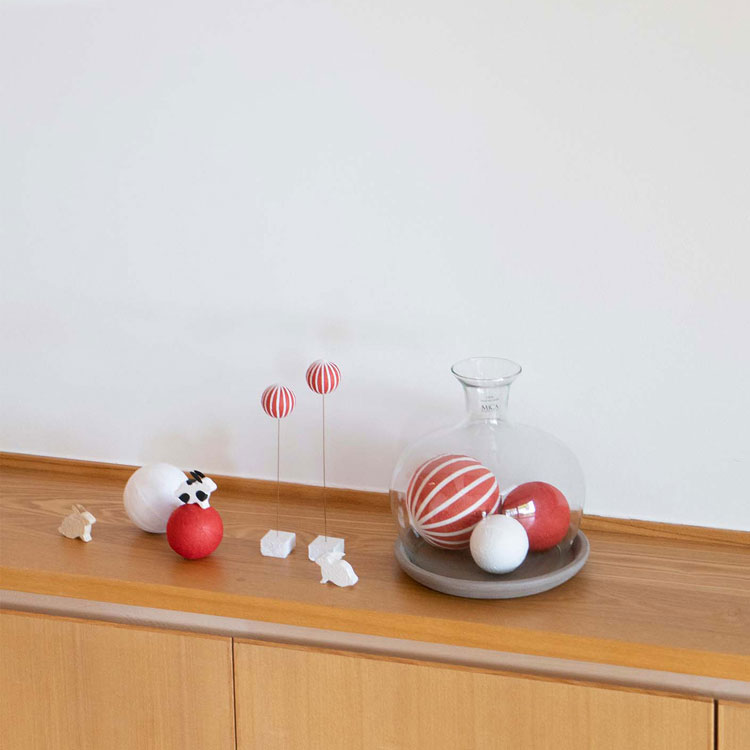 めでたやモダン　MARI　無地Sサイズ　和紙の室内装飾　正月飾り　New Year decoration