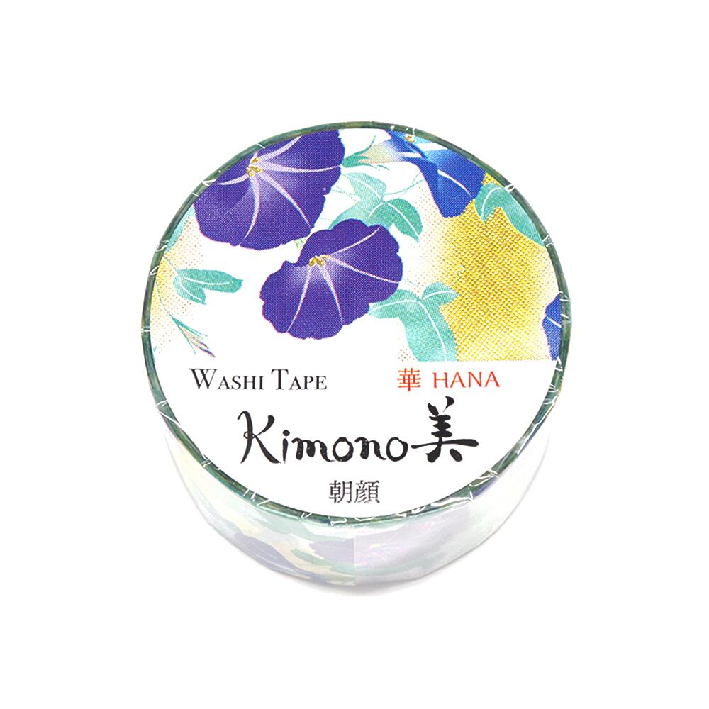 SAIEN カミイソ産商 マスキングテープ 朝顔 25mm 5m巻 華HANA 友禅柄 金箔グラデー...