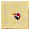 ガーゼ 忍者ハンカチ　むささびの術（雲柄）　刺繍入りガーゼハンカチ　スーベニール　Japanese pattern embroidered gauze handkerchief　※在庫限り