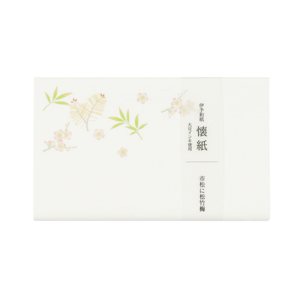 SAIEN　Kimono美　伊予和紙　懐紙　市松に松竹梅 (No.3020)　20枚入り　17.5×14.5cm　和柄　和風　茶道具