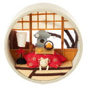 京都夢み屋 京の町家歳時記 12月 こたつ・雪見障子 (IM-12) 季節のちりめん置き飾り Seasonal decoration of crepe fabr...