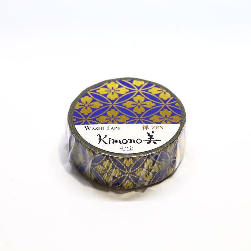 SAIEN カミイソ産商 マスキングテープ 七宝 15mm 7m巻 禅ZEN 粋タイプ 金箔グラデ...