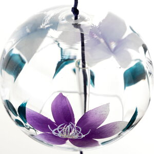 ぎやまん風鈴　鉄仙　クリスタルガラス風鈴　木之本　福島県の工芸品　Wind bell, Fukushima craft