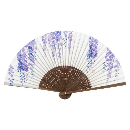 和詩倶楽部 女房扇 藤 和紙の扇子 六寸五分 約20cm やや小ぶり 女性用の定番サイズ レディース 和柄 手張り製 国産扇骨35本 日本製 和詩倶楽部 女房扇 藤 和紙の扇子 六寸五分 約20cm やや小ぶり 女性用の定番サイズ レディース 和柄 手張り製 国産扇骨35本 日本製