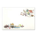 【封筒】此の先封筒 百鬼夜行 (ID-023) 同柄5枚入 和詩倶楽部 Envelope Washi-club