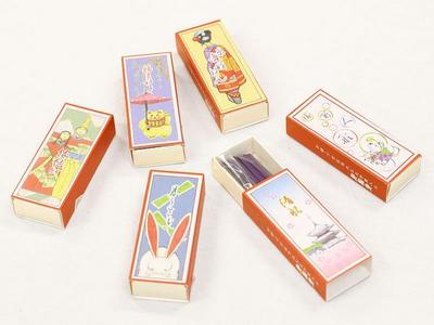 お香：六種類のかわいいパッケージはんなり京の香スティック20本入り