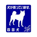 四国犬シルエットステッカー（犬が乗っています。） グッズ 雑貨 車