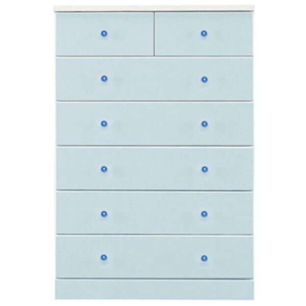 【3000円OFFクーポン配布中】タンス チェスト ハイチェスト 衣類収納 収納家具 幅80cm 6段 日本製 国産 新生活 スライドレール付き ブルー 青 ラベンダー ピンク ホワイト 白 韓国インテリア