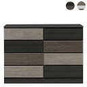 【500円OFFクーポン】ローチェスト チェスト 幅120 4段 収納家具 キャビネット 木製 衣類収納 モノトーン スライドレール インテリア シンプル ラン...
