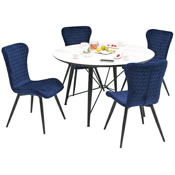 【5,000円OFFクーポン+P2倍】ダイニングテーブルセット テーブルセット 食卓セット 丸テーブル ダイニング5点セット 4人掛け モダン カフェ ダイニング テーブル シンプル 韓国インテリア [2]