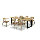 【6%OFFクーポン】ダイニングセット ダイニング7点セット ダイニングテーブルセット 7点セット 6人掛け 6人用 木製 シンプル おしゃれ 幅210cm 2...