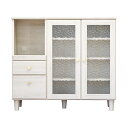 【10%OFFクーポン】カウンター キッチンカウンター カップボード キッチン収納 キャビネット ホワイト 幅105 木目 北欧 おしゃれ かわいい 完成品 韓...