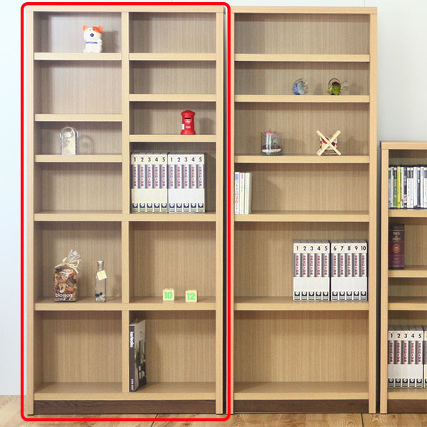【6％OFFクーポン】書棚 本収納 本棚 ブックシェルフ 木製 収納家具 リビング 棚 小物収納 幅90cm ハイタイプ 日本製 完成品 マガジンラック オープンラック CD収納 DVD収納