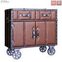 【5%OFFクーポン!!】キャビネット サイドボード リビングボード レトロ 幅80cm ヴィンテージ風 物置 収納家具 アンティーク シンプル おしゃれ モダ...