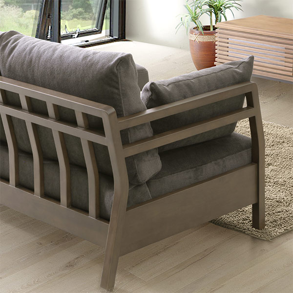 ソファ 2Pソファ おしゃれ モダン ファブリック 布地 木脚 カバーリング ソファー 2人用 二人掛け リビング 家具