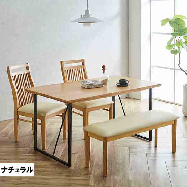 ダイニングテーブルセット 食卓テーブル 食卓セット ダイニング4点 4点セット 4人用 四人用 木製 シンプル モダン ウレタン樹脂塗装 新居 韓国インテリア [3]