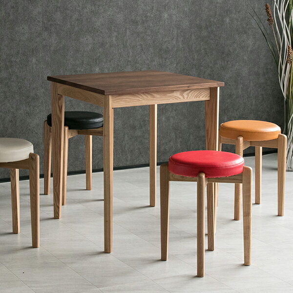 【5000円OFFクーポン配布中】ダイニングセット 5点 幅60cm テーブル ダイニング スタッキングチェア 4脚 椅子4脚 食卓 テーブル＆チェア テーブル＆椅子 北欧 北欧風 木製 タモ無垢 ウォールナット シンプル おしゃれ 韓国インテリア