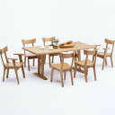 ダイニングセット ダイニングテーブルセット ナチュラル タモ 木製 7...(3)