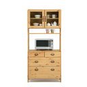 【10%OFFクーポン!!】キッチンボード オープンダイニングボード キッチン収納 レンジボード レンジ台 食器収納 幅83cm 日本製 おしゃれ モダン 木製 カップボード 韓国インテリア
